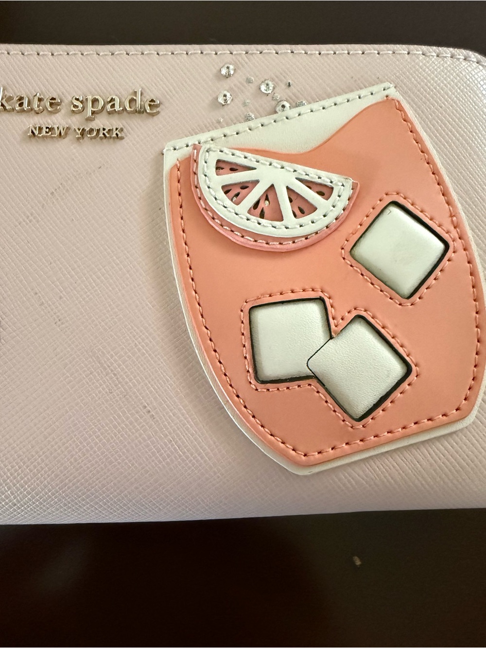 kate spade Pale Pink Zip-around Wallet w/ Citrus Appliqué - *NWT - Picture 5 of 12